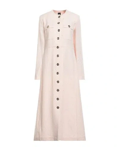 Pinko Woman Overcoat & Trench Coat Light Pink Size 4 Cotton, Acrylic, Polyamide, Viscose, Metallic F