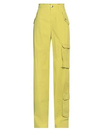 Pinko Woman Pants Acid Green Size 2 Cotton