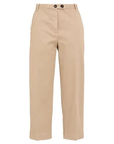 Pinko Woman Pants Beige Size 10 Cotton, Elastane In Neutral