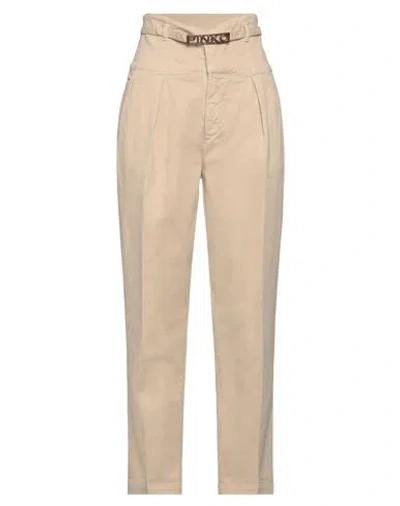 Pinko Woman Pants Beige Size 27 Cotton, Elastane