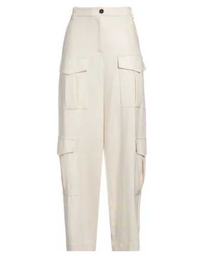 Pinko Woman Pants Beige Size 4 Polyester, Elastane, Polyurethane In Neutral