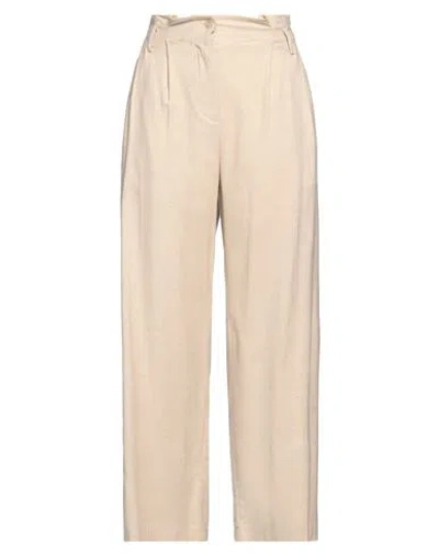 Pinko Woman Pants Beige Size 4 Viscose, Wool, Elastane In Neutral