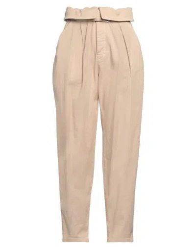 Pinko Woman Pants Beige Size 8 Cotton, Elastane