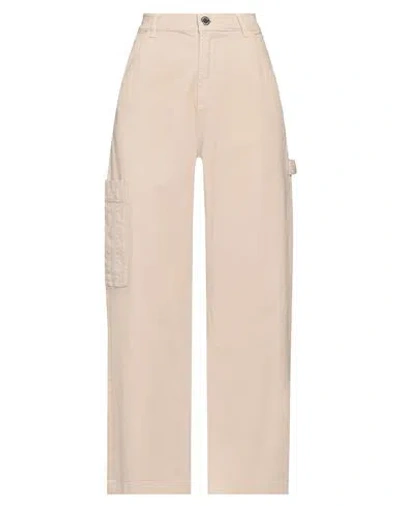 Pinko Woman Pants Beige Size 8 Cotton, Elastane