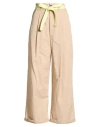 Pinko Woman Pants Beige Size 8 Cotton, Linen In Neutral