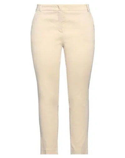 Pinko Woman Pants Beige Size 10 Linen, Viscose, Elastane