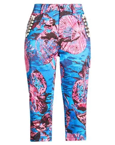 Pinko Woman Pants Blue Size 4 Cotton, Elastane