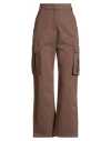 Pinko Woman Pants Brown Size 2 Cotton