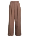 Pinko Woman Pants Brown Size 6 Cotton In Brown
