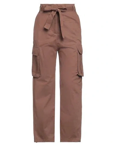 Pinko Woman Pants Brown Size 8 Cotton