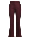 Pinko Woman Pants Burgundy Size 8 Polyester, Acrylic, Wool, Viscose, Elastane In Red