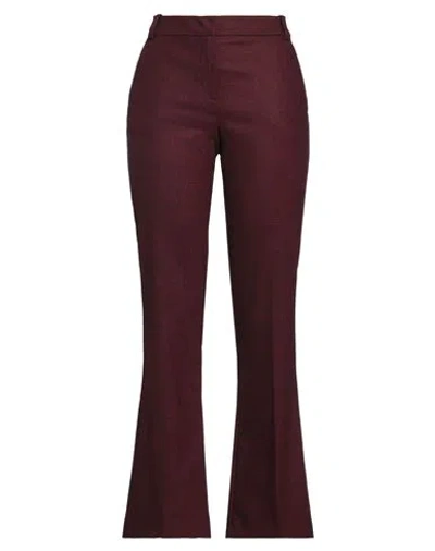 Pinko Woman Pants Burgundy Size 8 Polyester, Acrylic, Wool, Viscose, Elastane In Red