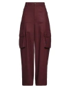 Pinko Woman Pants Burgundy Size 4 Polyester, Acrylic, Wool, Viscose, Elastane In Red