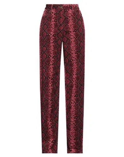 Pinko Woman Pants Burgundy Size 8 Cotton In Red