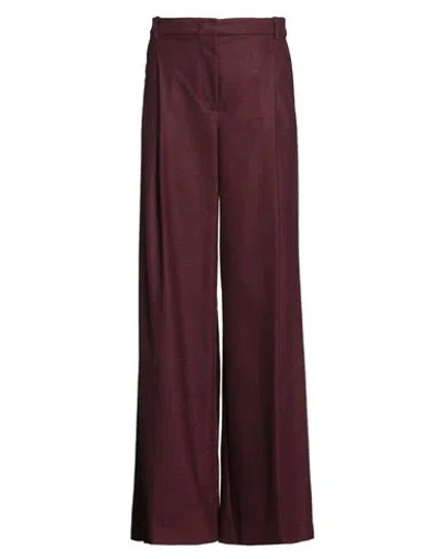 Pinko Woman Pants Burgundy Size 8 Polyester, Acrylic, Wool, Viscose, Elastane