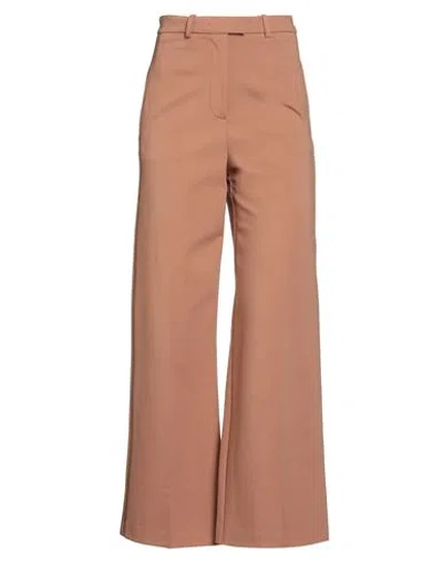 Pinko Woman Pants Camel Size 0 Viscose, Polyamide, Elastane In Brown