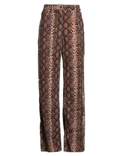 Pinko Woman Pants Camel Size 10 Cotton