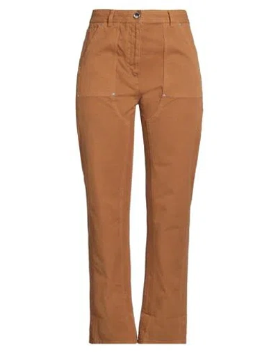 Pinko Woman Pants Camel Size 10 Cotton In Brown