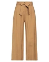 Pinko Woman Pants Camel Size 10 Viscose, Linen In Beige