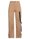 Pinko Woman Pants Camel Size 10 Cotton, Elastane In Beige