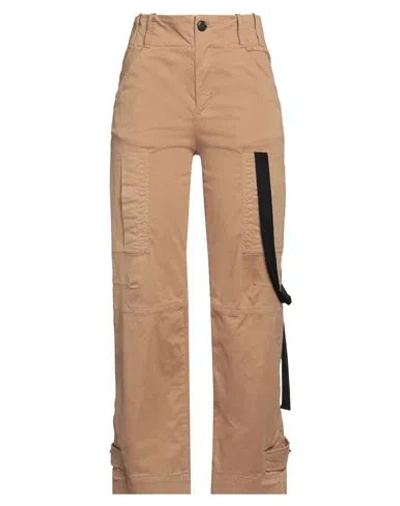 Pinko Woman Pants Camel Size 10 Cotton, Elastane In Beige