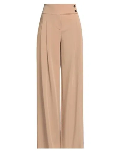 Pinko Woman Pants Camel Size 6 Polyester, Viscose, Elastane In Brown