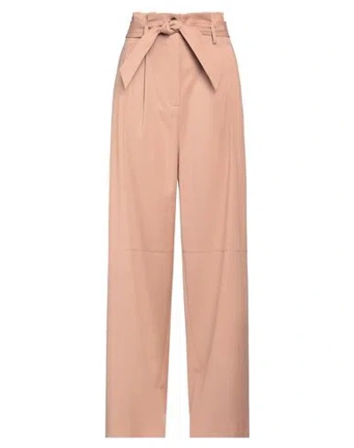 Pinko Woman Pants Camel Size 6 Wool, Polyester, Viscose, Elastane In Beige