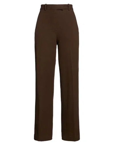 Pinko Woman Pants Chocolate Brown Size 6 Cotton, Elastane