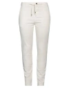 Pinko Woman Pants Cream Size 4 Cotton, Elastane In White