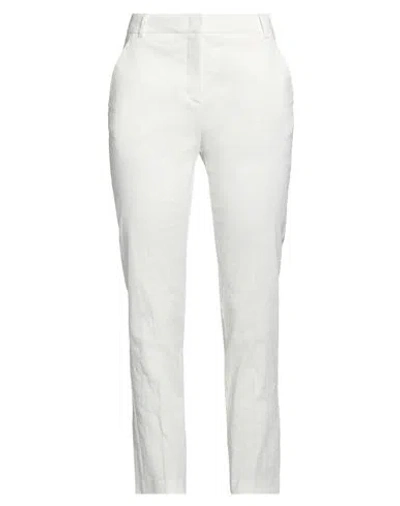 PINKO PINKO WOMAN PANTS CREAM SIZE 4 LINEN, VISCOSE, ELASTANE