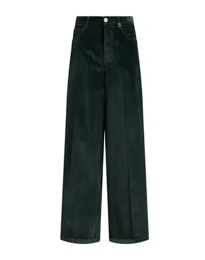 Pinko Woman Pants Dark Green Size 26 Cotton, Modal, Elastane