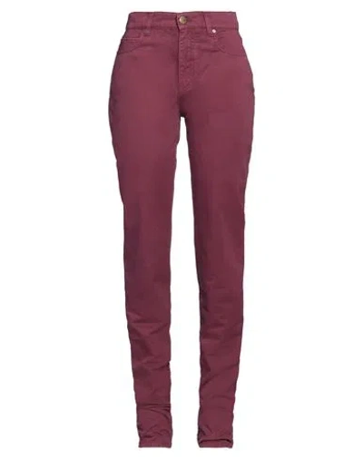 Pinko Woman Pants Garnet Size 27 Cotton In Red
