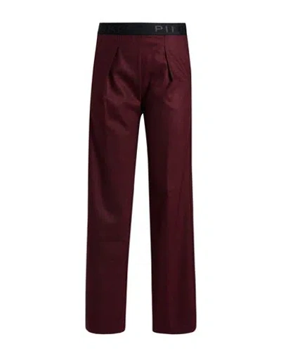 Pinko Woman Pants Garnet Size 8 Polyester, Acrylic, Wool, Viscose, Elastane In Red