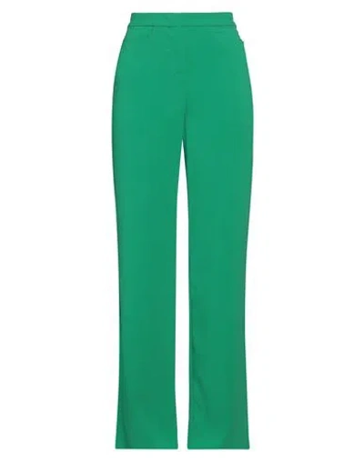 Pinko Green Straight Flat Front Pants