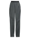 Pinko Woman Pants Grey Size 12 Wool, Polyester, Viscose, Elastane, Acrylic In Grey