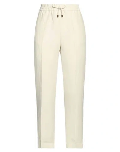 Pinko Woman Pants Ivory Size 2 Viscose, Linen In White