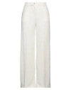 Pinko Woman Pants Ivory Size 8 Polyester In White