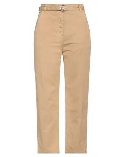 Pinko Woman Pants Khaki Size 27 Cotton, Elastane In Beige