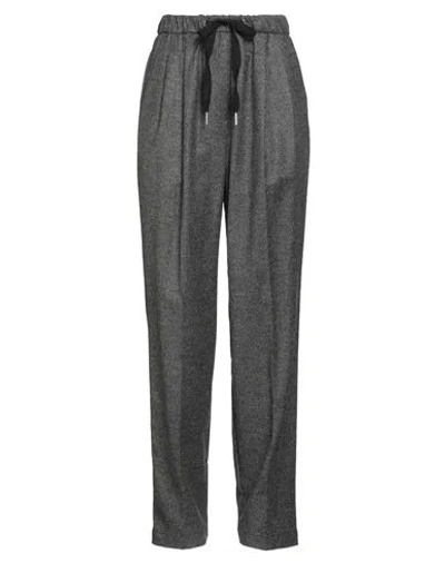 Pinko Woman Pants Lead Size 8 Viscose, Wool, Polyester, Elastane In Gray