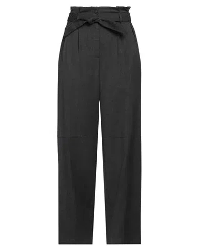 Pinko Woman Pants Lead Size 6 Wool, Polyester, Viscose, Elastane In Grey