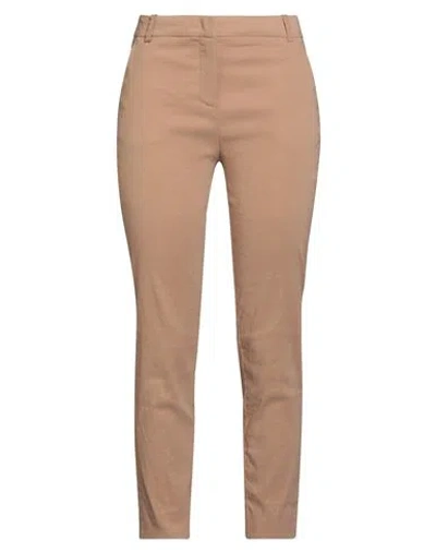 Pinko Woman Pants Light Brown Size 4 Linen, Viscose, Elastane In Neutral