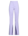 Pinko Woman Pants Lilac Size 10 Linen, Viscose, Elastane In Purple