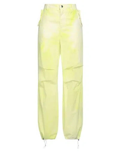 Pinko Woman Pants Lime Green Size 4 Cotton