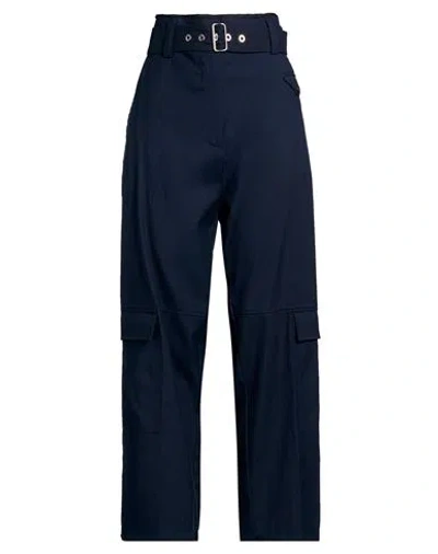 Pinko Woman Pants Midnight Blue Size 8 Wool, Cotton