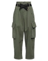 Pinko Woman Pants Military Green Size 2 Cotton