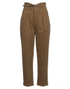 Pinko Woman Pants Military Green Size 25 Cotton, Elastane In Green