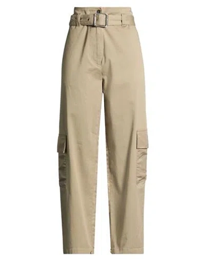 Pinko Woman Pants Military Green Size 4 Cotton, Elastane In Brown