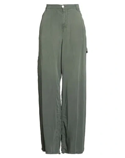 Pinko Woman Pants Military Green Size 4 Lyocell