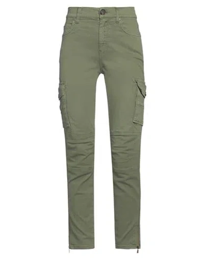 Pinko Denim Woman Pants Military Green Size 4 Cotton, Elastane