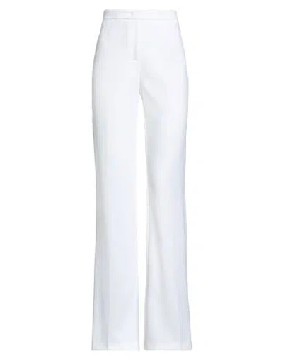 Pinko Woman Pants Off White Size 2 Polyester, Elastane